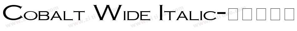 Cobalt Wide Italic字体转换